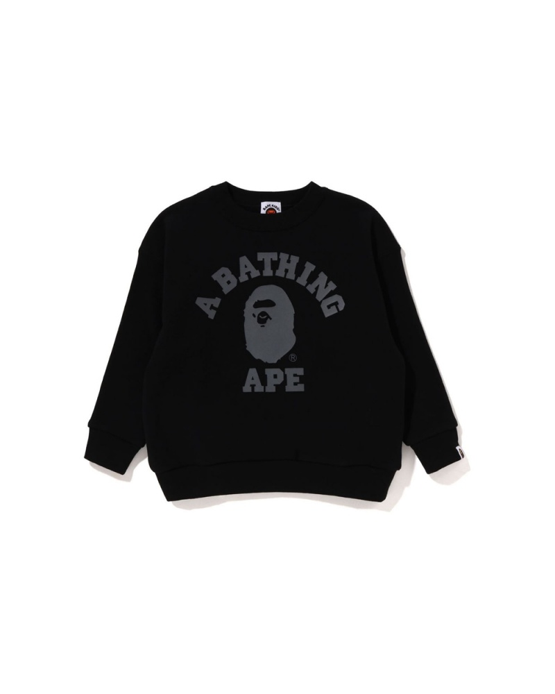 Hauts Bape College Crewneck Noir Enfant | XRG-12140398